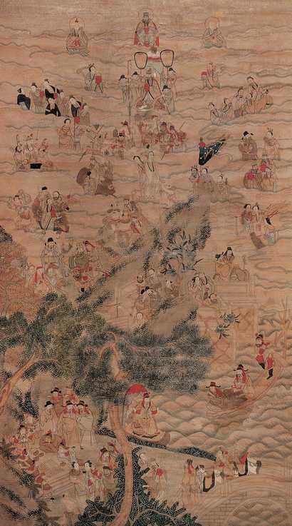 佚名 神仙图 镜心